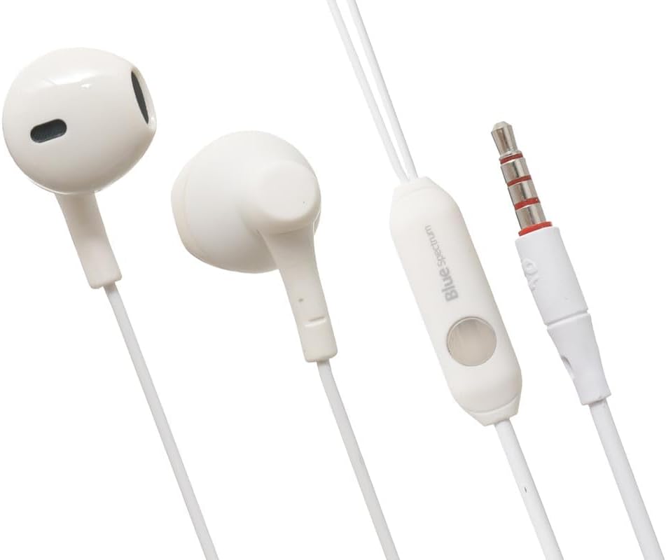 Blue Spectrum D - 46 In - Ear Headphones with Built - in Microphone - White EGJ - 291