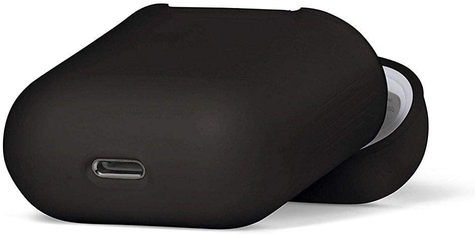 Airpods case protective silicone cover and skin for apple airpods charging case - black