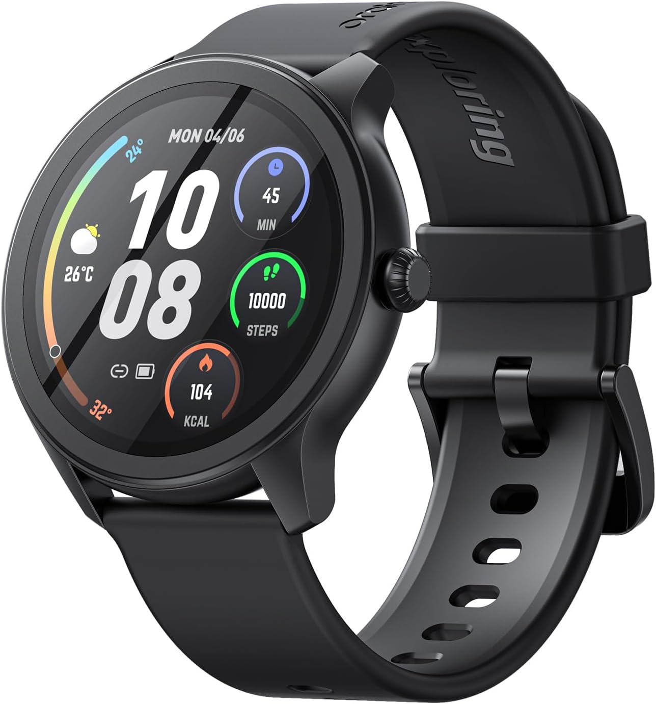 Oraimo Watch 2R Bluetooth Calling Smart Watch for Men and Women,1.39"HD Smart Fitness Watch with Stepping Meter Heart Rate Monitor,120+ Sports Modes & Quickly Reply SMS, Local Warranty