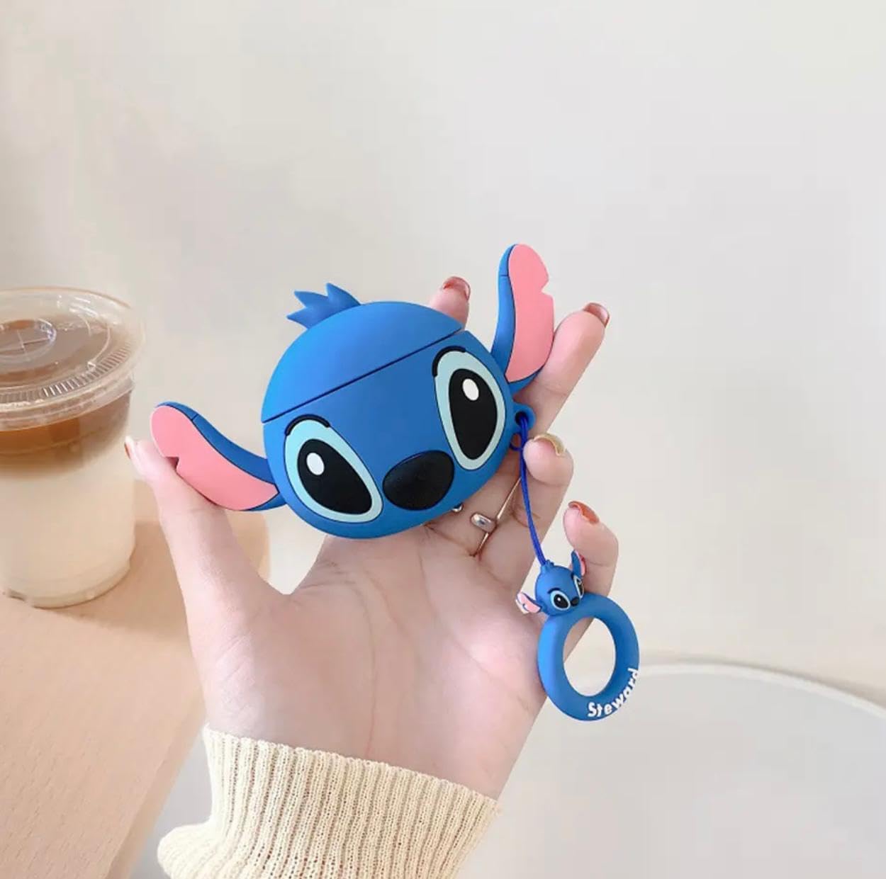 AirPods Pro 2 Case Soft Silicone Shockproof Cover for Apple, New 3D Cute Cartoon Creative Fun Case (stitch blue)
Souq Store