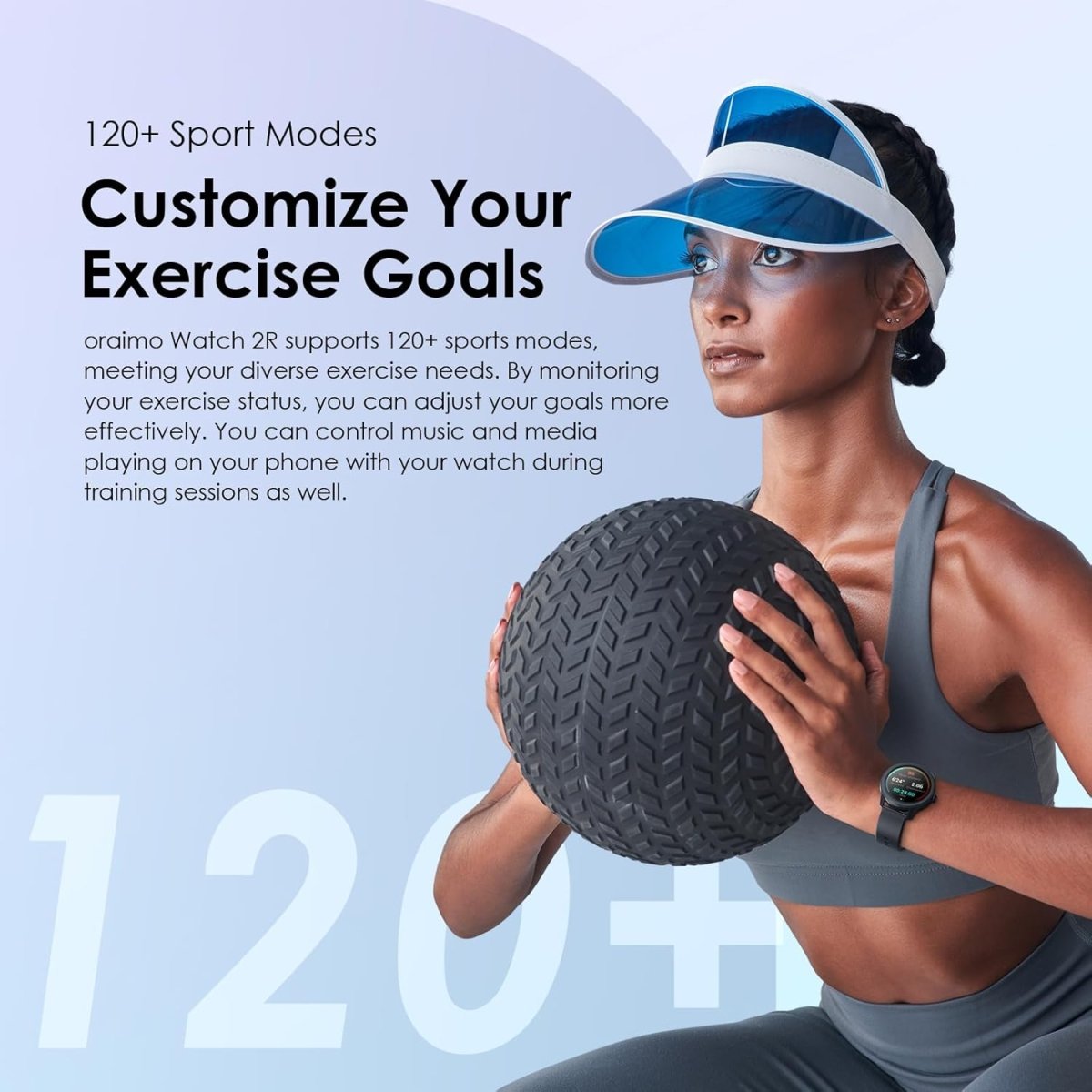 Oraimo Watch 2R Bluetooth Calling Smart Watch for Men and Women,1.39"HD Smart Fitness Watch with Stepping Meter Heart Rate Monitor,120+ Sports Modes & Quickly Reply SMS, Local Warranty