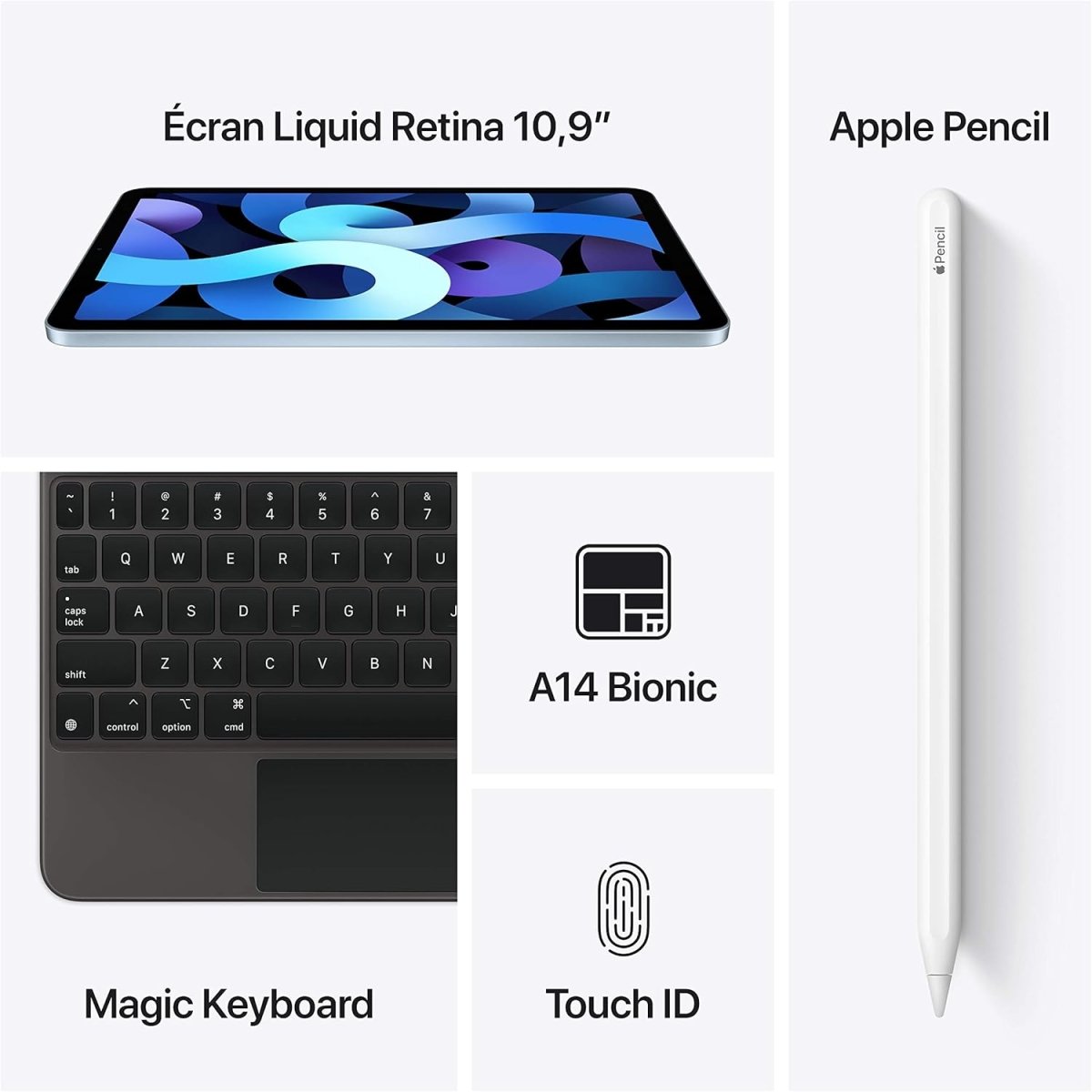 Apple iPad Air (4th Generation) 10.9" A14 Bionic chip 64GB WiFi - (2020 Latest Version)