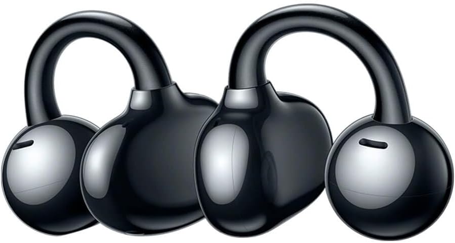 HUAWEI FreeClip Wireless Bluetooth Earphones, Futuristic Aesthetic Design, Feather - like Wearing, Open - ear Listening, Long Battery Life, iOS and Android, IP54 Water - and Dust - resistant, Black