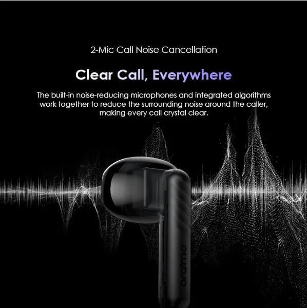 Oraimo FreePods Neo ENC Wireless Earbuds OTW - 330S Bluetooth TWS Earphone with APP Control,50h Play Time, Anifast Fast Charging,in - Ear Earbuds with Sound 360 Spatial Audio Speed Black