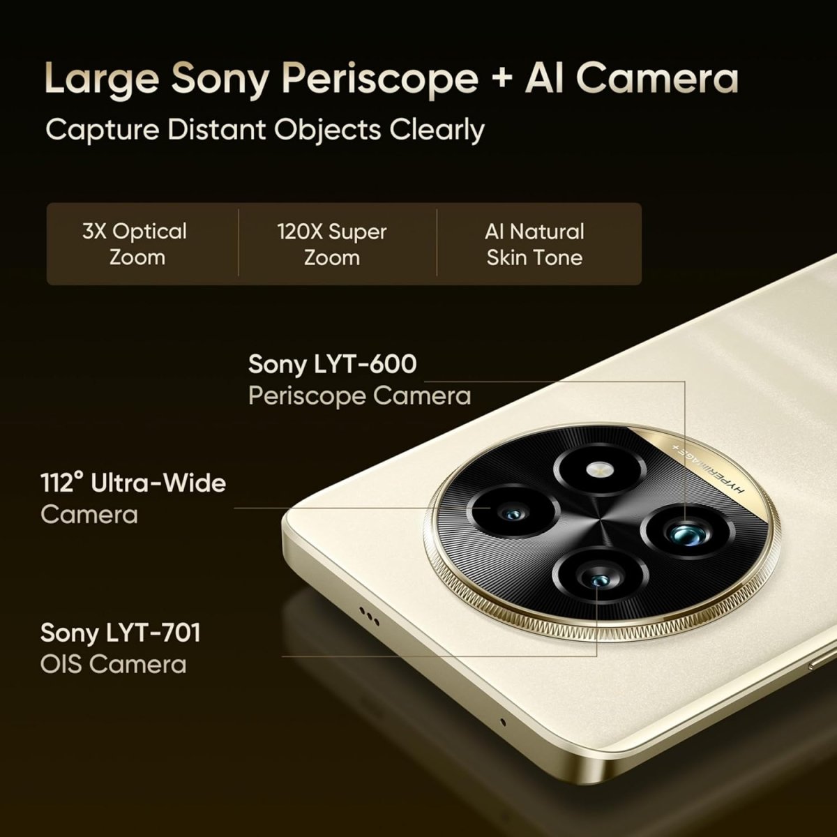 realme 13 Pro+ 5G (Monet Gold, 12GB RAM, 512GB) | Upto 24GB Dynamic RAM | Snapdragon 7s Gen2 Processor | 6.7" AMOLED Curved Display | 50MP+8MP+50MP | 32MP Front Cam | AI Ultra Clarity | 80W SUPERVOOC |