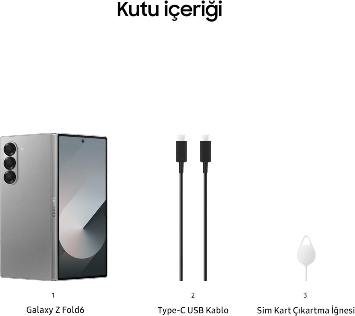 Samsung Galaxy Z Fold6 (AI Phone) - 12GB RAM + 256GB Storage - Silver Shadow 1 Year Local Warranty
