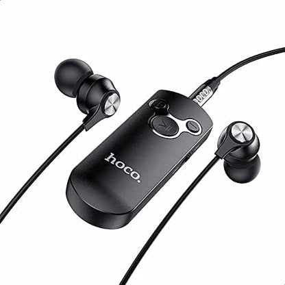 Hoco E52 Euphony Wireless Bluetooth Audio Receiver with Earphone and Microphone - Black