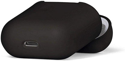 Airpods case protective silicone cover and skin for apple airpods charging case - black