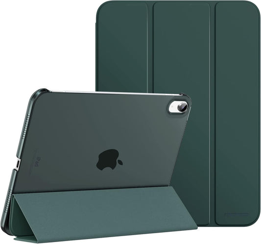 Cover for iPad 10th Generation Case 2022, Slim Stand Hard PC Translucent Back Shell Smart Cover Case for iPad 10th Gen 10.9 inch 2022, Support Touch ID, Auto Wake/Sleep,Midnight Green