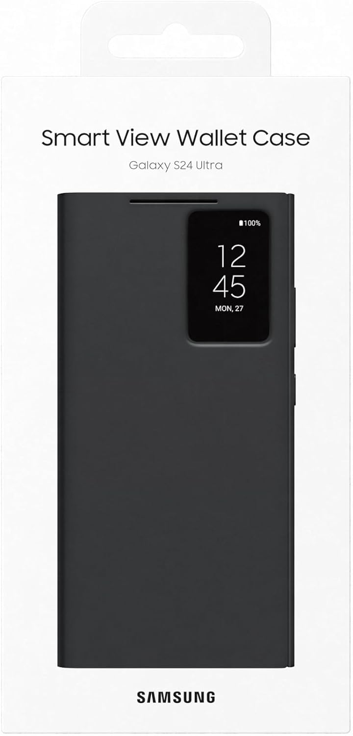 Samsung Galaxy S24 Ultra Smart View Wallet Original Case, Black, Accessories, سوق ستور Souq Store