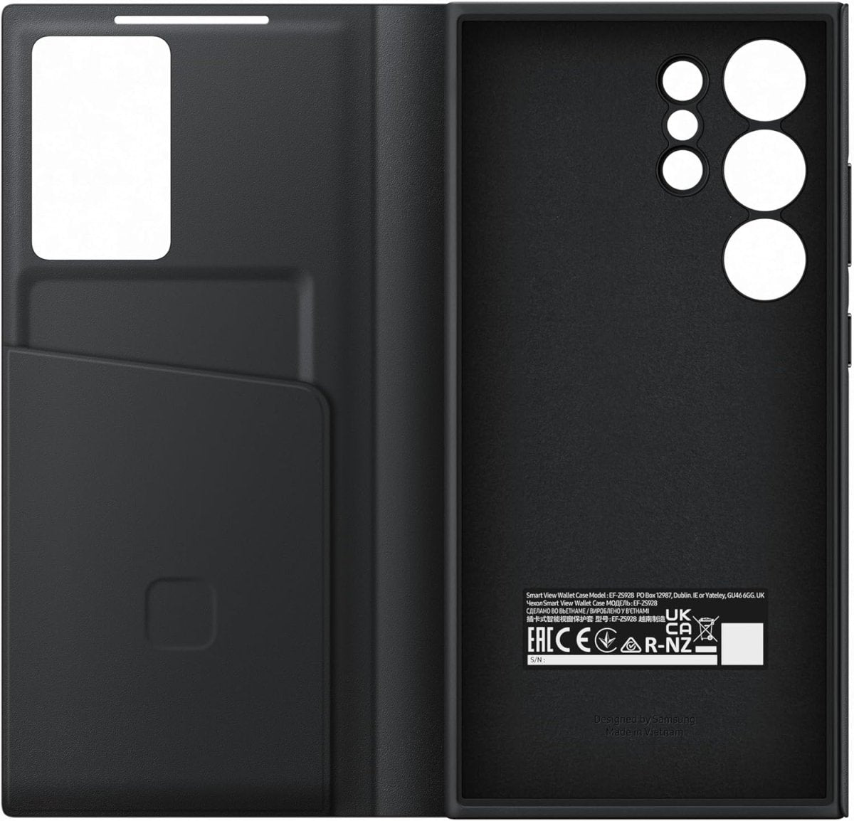 Samsung Galaxy S24 Ultra Smart View Wallet Original Case, Black, Accessories, سوق ستور Souq Store