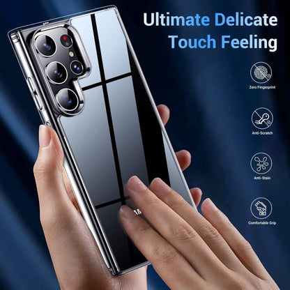 Gear4 Protective Shock Absorption Bumper Transparent soft Armor Case For Samsung Galaxy S24 Ultra 5G (Clear)