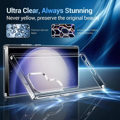 Gear4 Protective Shock Absorption Bumper Transparent soft Armor Case For Samsung Galaxy S24 Ultra 5G (Clear)