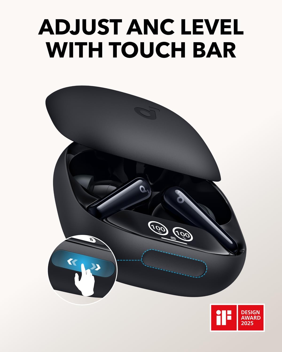 Soundcore Liberty 4 Pro by Anker, Noise Cancelling Wireless Earbuds, 7-Sensor and Real-Time Adaptive Noise Cancelling, Clear Calls with 9 Mics and AI -18 Months Warranty