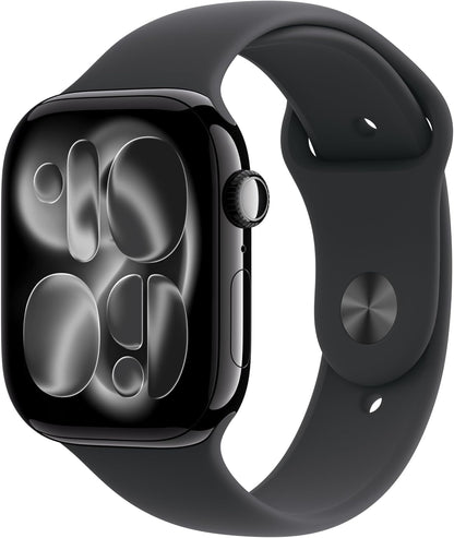 Apple Watch Series 11 GPS 46mm Smartwatch with Rose Gold Aluminium Case with Light Blush Sport Band S/M. Sleep Score, Fitness Tracker, Health Monitoring, Always-On Display, Water Resistant