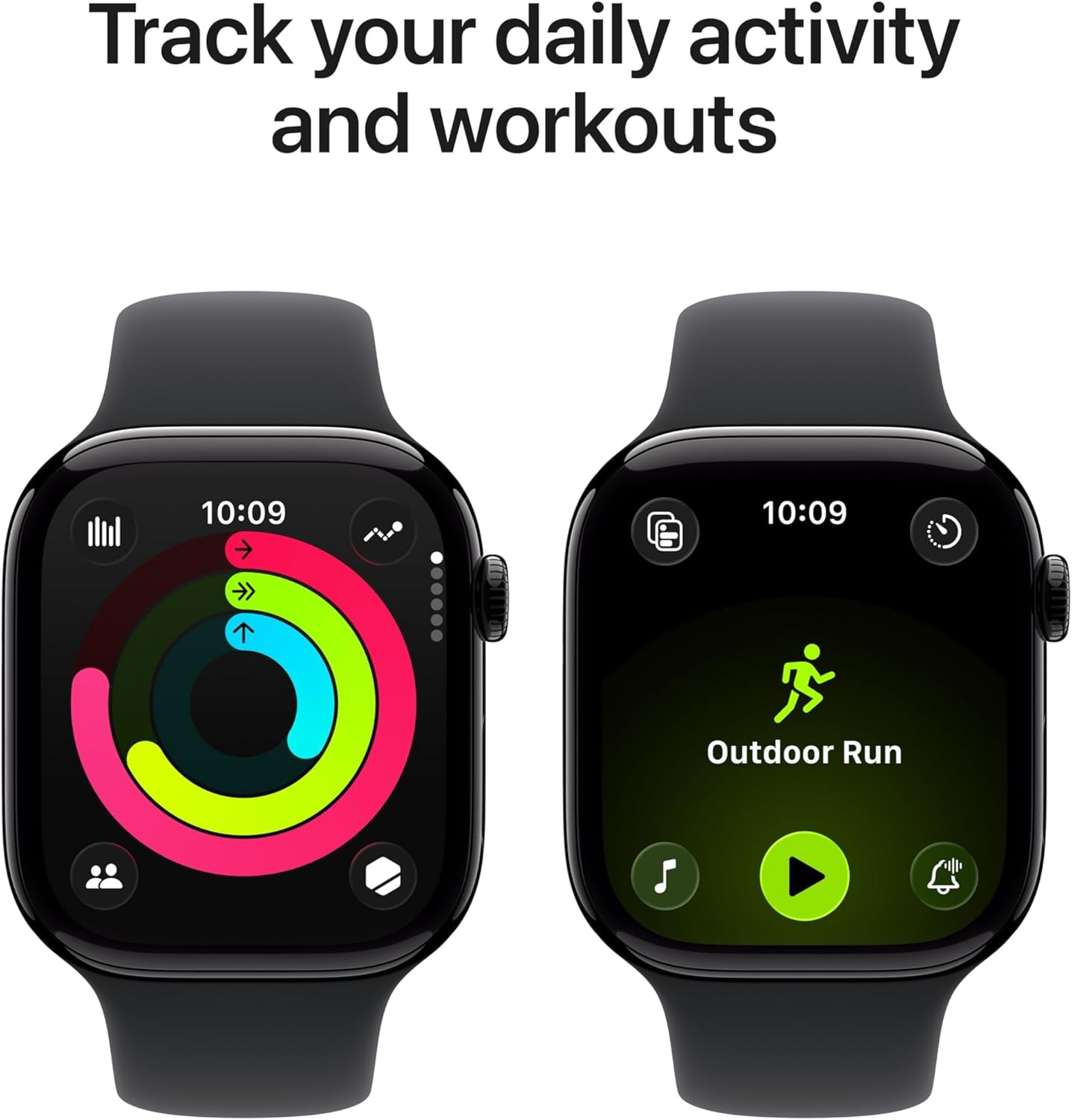 Apple Watch Series 11 GPS 46mm Smartwatch with Rose Gold Aluminium Case with Light Blush Sport Band S/M. Sleep Score, Fitness Tracker, Health Monitoring, Always-On Display, Water Resistant