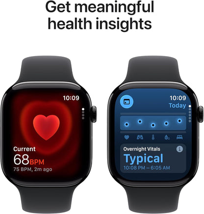 Apple Watch Series 11 GPS 46mm Smartwatch with Rose Gold Aluminium Case with Light Blush Sport Band S/M. Sleep Score, Fitness Tracker, Health Monitoring, Always-On Display, Water Resistant