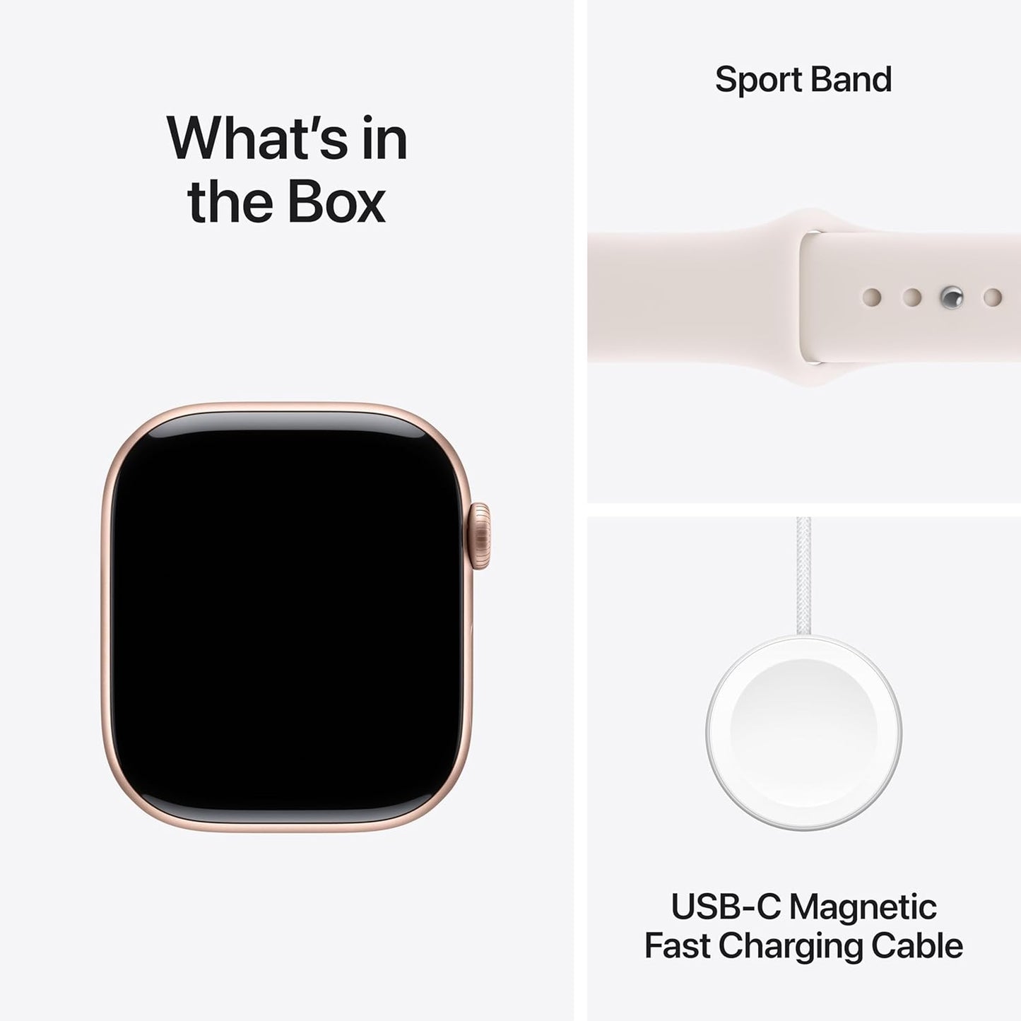 Apple Watch Series 11 GPS 46mm Smartwatch with Rose Gold Aluminium Case with Light Blush Sport Band S/M. Sleep Score, Fitness Tracker, Health Monitoring, Always-On Display, Water Resistant