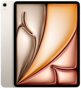 Apple iPad Air 13-inch with M3 chip: Built for Apple Intelligence, Liquid Retina Display, 128 GB, 12MP Front/Back Camera, Wi-Fi 6E, Touch ID, All-Day Battery Life
