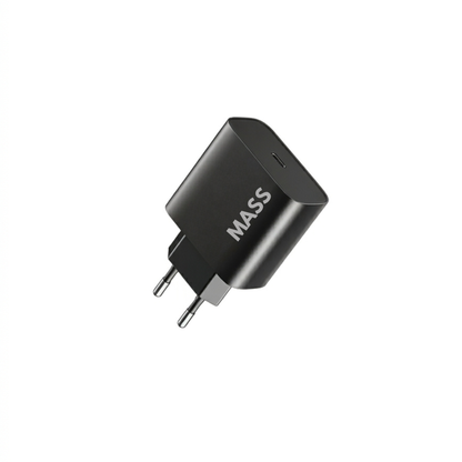 Mass 45W PD Power Adapter With Compact Design | USB-C Port | Super Fast Charging Model: MA-HC09 (Black) - 1 Year Local Warranty