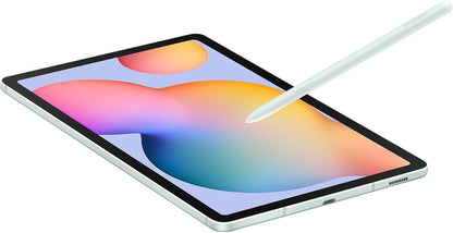 جهاز لوحي Samsung Galaxy Tab S6 Lite بمعالج ثماني النواة بسرعة 1.8 جيجاهرتز وسعة تخزين 64 جيجابايت وذاكرة وصول عشوائي 4 جيجابايت وواي فاي وقلم S بشاشة FHD مقاس 10.4 بوصة ونظام تشغيل أندرويد، لون أخضر - ضمان محلي لمدة عام