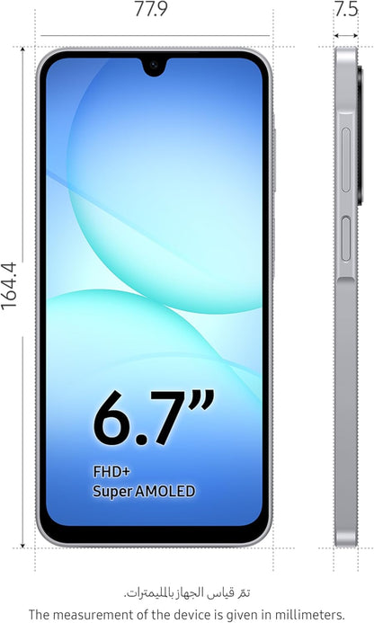 Samsung Galaxy A17 5G, Android Smartphone, 128GB Storage, 6GB RAM, 6x OS Upgrades, Large Display, 50MP OIS Camera - 1 Year Warranty/Local Version