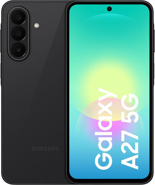 Samsung Galaxy A27 5G, Black, 8GB RAM, Slim phone, Circle to Search, Object Eraser, Three lenses, IP64 - 1 YEAR LOCAL WARRANTY