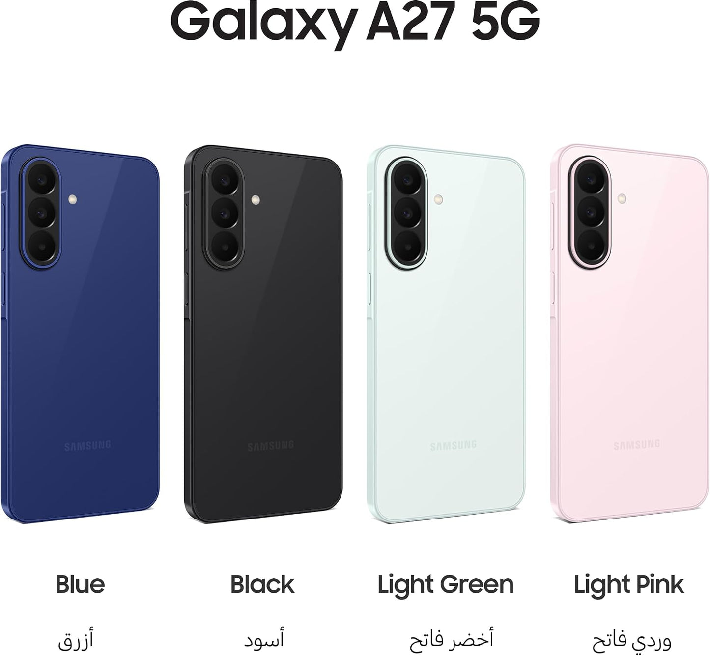 Samsung Galaxy A27 5G, Black, 8GB RAM, Slim phone, Circle to Search, Object Eraser, Three lenses, IP64 - 1 YEAR LOCAL WARRANTY