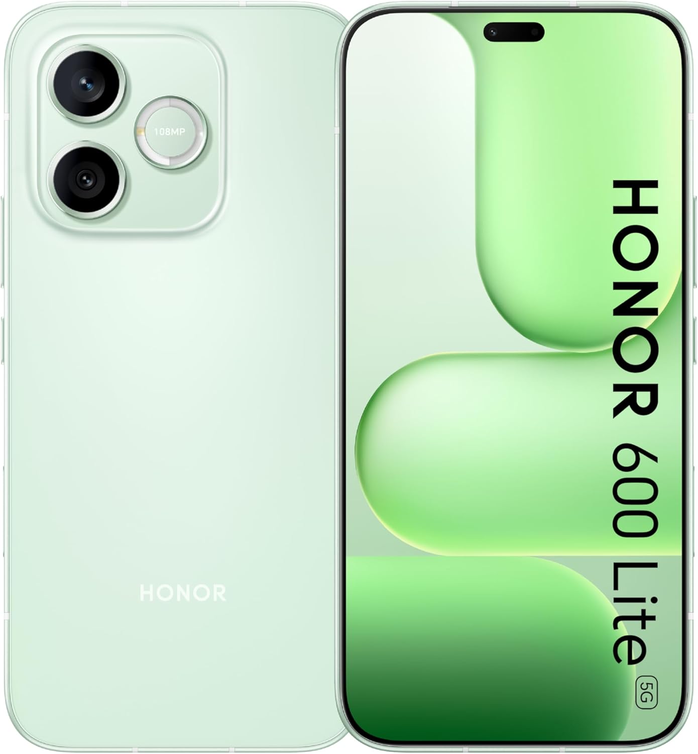 هاتف ذكي HONOR 600 Lite 5G، ذاكرة وصول عشوائي (RAM) سعة 8 جيجابايت + سعة تخزين 256 جيجابايت، شاشة AMOLED بتردد 120 هرتز مقاس 6.6 بوصة، إطار معدني، مقاومة للماء والغبار بمعيار IP66، ضمان محلي لمدة عام واحد