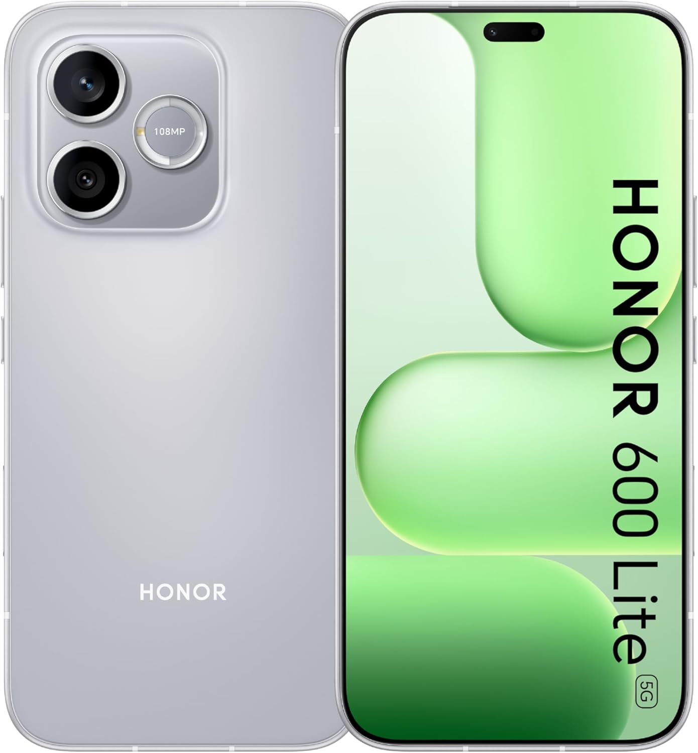 هاتف ذكي HONOR 600 Lite 5G، ذاكرة وصول عشوائي (RAM) سعة 8 جيجابايت + سعة تخزين 256 جيجابايت، شاشة AMOLED بتردد 120 هرتز مقاس 6.6 بوصة، إطار معدني، مقاومة للماء والغبار بمعيار IP66، ضمان محلي لمدة عام واحد