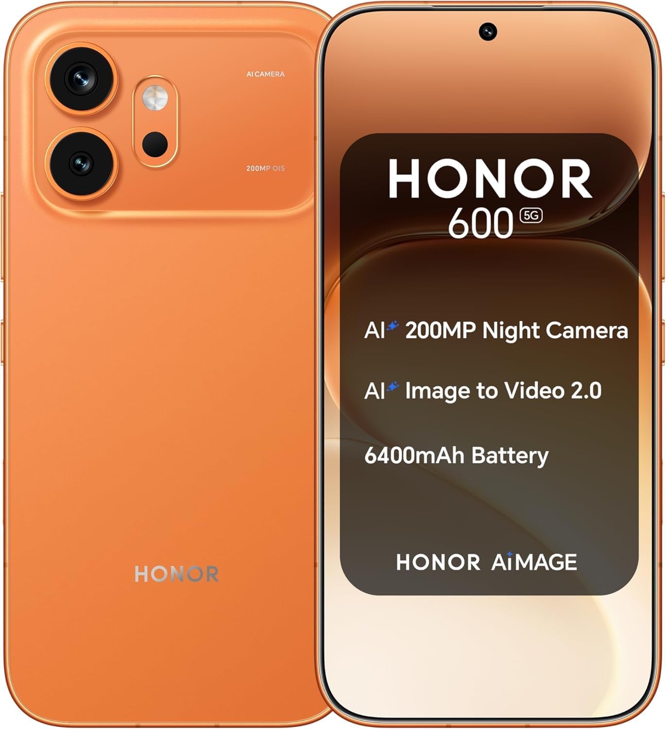 HONOR 600 Smartphone, Dual Camera, 256GB, 12GB RAM, Modern Design, 1 Year Warranty