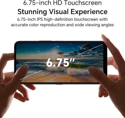 HONOR CHOICE T10 4G Smartphone, 6.75" HD Display, AI Simultaneous Interpretation, 13MP+5MP Cameras, Dual SIM, 4GB+64GB - 12Months Local Warranty