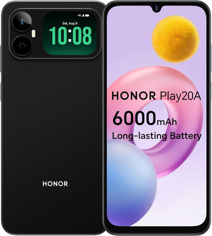 HONOR Play 20A 4G Smartphone, 6.9" Display, 13MP Camera, Smart Rear Screen, MediaTek Helio G81, Android 16 Go, Dual SIM, USB-C - 12Months Local Warranty