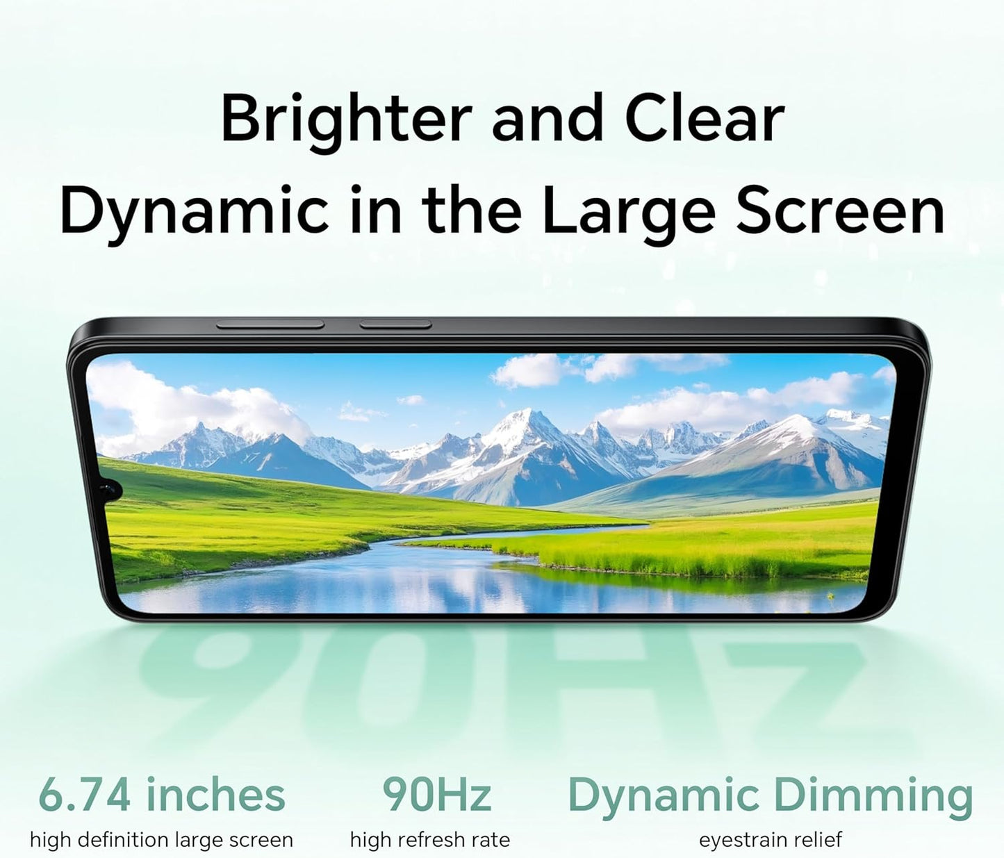 هاتف HONOR X5c Plus الذكي 4G، ذاكرة وصول عشوائي (RAM) 4 جيجابايت، ذاكرة تخزين (ROM) 128 جيجابايت، شريحتين، بطارية 5260 مللي أمبير، شاشة 6.74 بوصة 90 هرتز، كاميرا 50 ميجابكسل - نسخة الشرق الأوسط