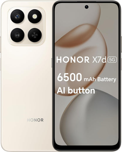 هاتف Honor X7d الذكي 8 جيجابايت رام، 256 جيجابايت سعة تخزين، بطارية 6500 مللي أمبير، سناب دراغون 685، كاميرا رئيسية 108 ميجابكسل، كاميرا سيلفي 8 ميجابكسل، شاشة 6.77 بوصة - ضمان محلي لمدة سنة