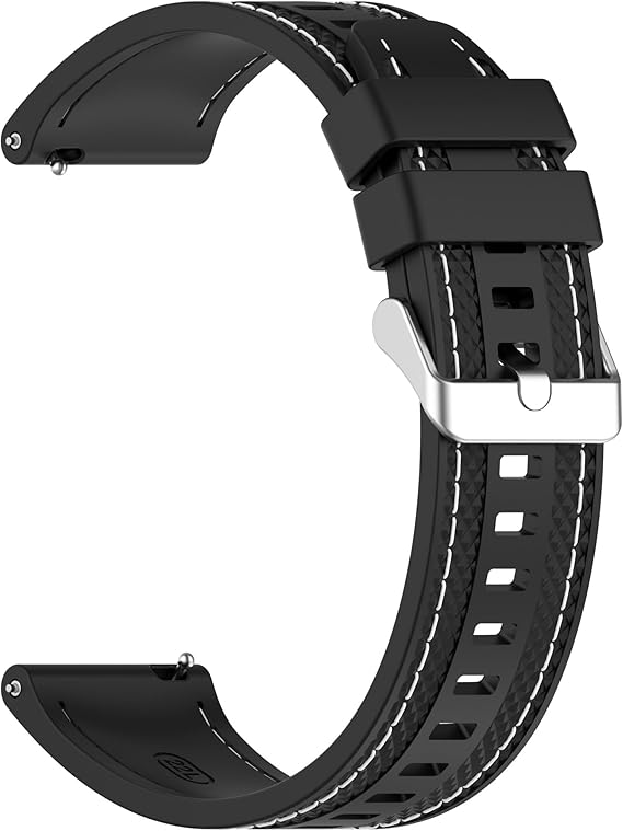 Huawei 22mm Rubber Strap Compatible with Huawei Watch GT 6 46mm/GT 6 Pro/GT5 46mm/GT 5 Pro/GT4 46mm/GT 3 Pro, Soft Durable Bracelet Nylon Silicone Replacement Band for Huawei Watch 4 Pro/Watch 3