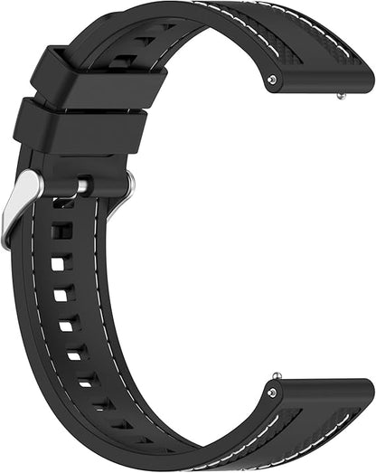 Huawei 22mm Rubber Strap Compatible with Huawei Watch GT 6 46mm/GT 6 Pro/GT5 46mm/GT 5 Pro/GT4 46mm/GT 3 Pro, Soft Durable Bracelet Nylon Silicone Replacement Band for Huawei Watch 4 Pro/Watch 3