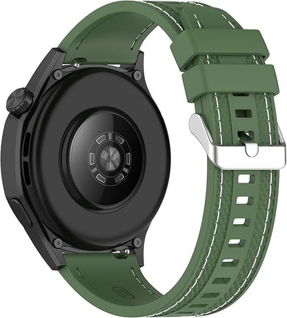 Huawei 22mm Rubber Strap Compatible with Huawei Watch GT 6 46mm/GT 6 Pro/GT5 46mm/GT 5 Pro/GT4 46mm/GT 3 Pro, Soft Durable Bracelet Nylon Silicone Replacement Band for Huawei Watch 4 Pro/Watch 3