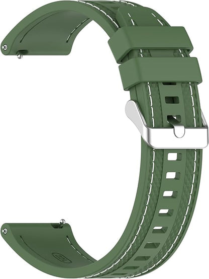 Huawei 22mm Rubber Strap Compatible with Huawei Watch GT 6 46mm/GT 6 Pro/GT5 46mm/GT 5 Pro/GT4 46mm/GT 3 Pro, Soft Durable Bracelet Nylon Silicone Replacement Band for Huawei Watch 4 Pro/Watch 3