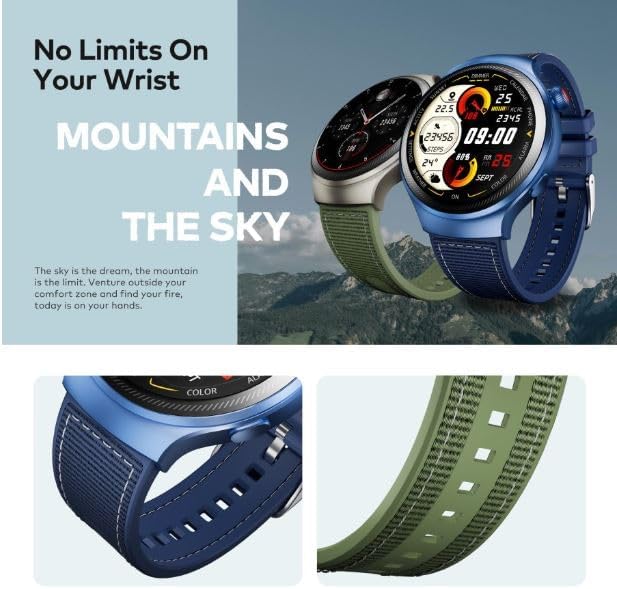 Itel Smartwatch Edge R1 Pro (ISW-O43) designed for fitness enthusiasts, professionals, and adventurers. 1.43-inch AMOLED HD display, 466x466 resolution, IP68,12 Months Warranty - Local Warranty