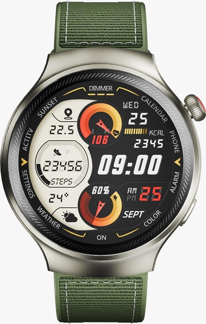 Itel Smartwatch Edge R1 Pro (ISW-O43) designed for fitness enthusiasts, professionals, and adventurers. 1.43-inch AMOLED HD display, 466x466 resolution, IP68,12 Months Warranty - Local Warranty