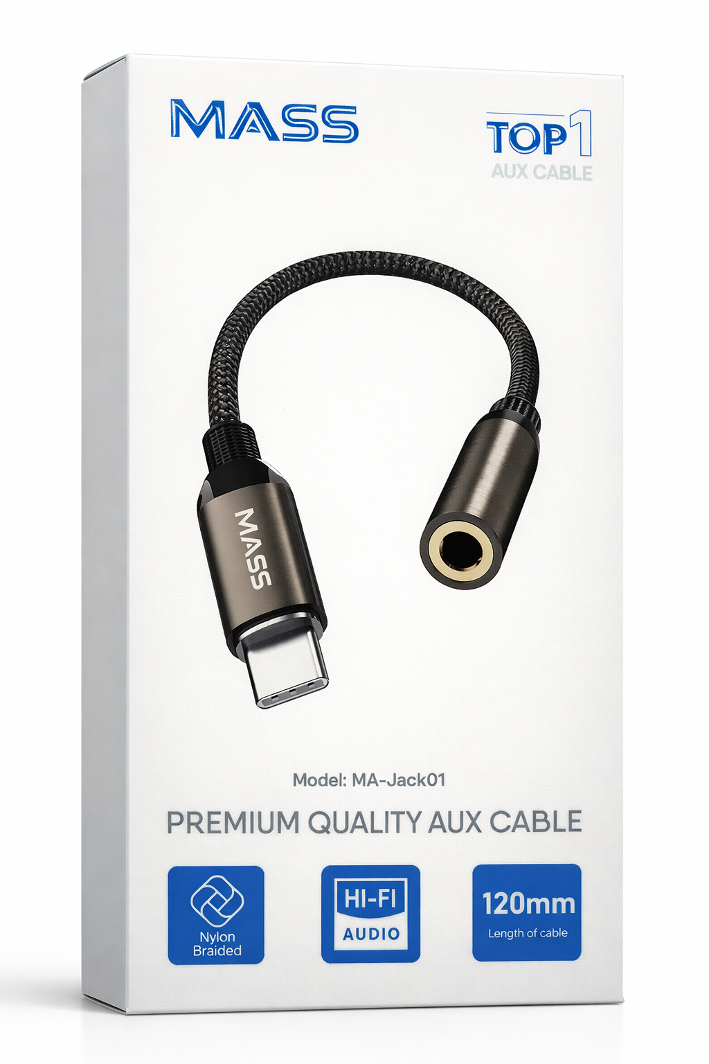محول جاك سماعة رأس أنثى USB-C رقمي إلى 3.5 ملم، محول دونجل صوتي مساعد من النوع C موديل: MA-Jack01 يناسب الهواتف الذكية المتنوعة - أسود