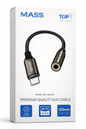 محول جاك سماعة رأس أنثى USB-C رقمي إلى 3.5 ملم، محول دونجل صوتي مساعد من النوع C موديل: MA-Jack01 يناسب الهواتف الذكية المتنوعة - أسود