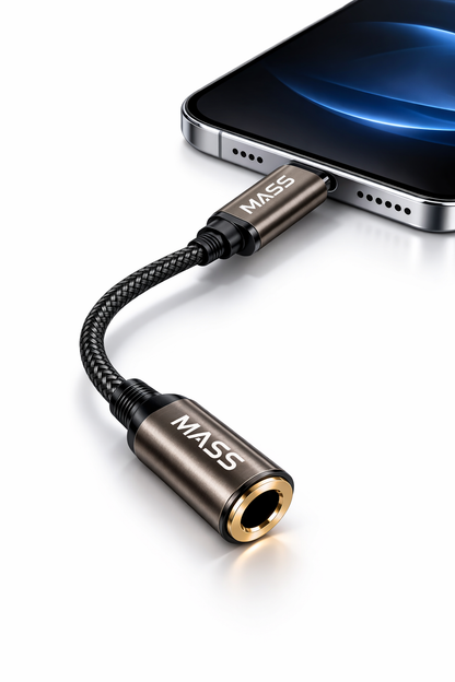 محول جاك سماعة رأس أنثى USB-C رقمي إلى 3.5 ملم، محول دونجل صوتي مساعد من النوع C موديل: MA-Jack01 يناسب الهواتف الذكية المتنوعة - أسود
