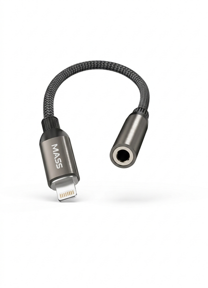 Mass product with braided cable on a white background
