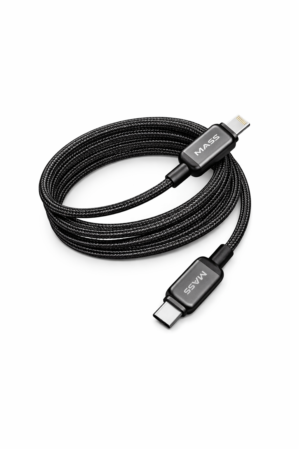 كابل شحن سريع 27 وات من النوع C إلى Lightning، بطول 1 متر، موديل: MA-10، غلاف من سبائك الزنك المقاوم، كفاءة عالية في نقل البيانات بسرعة 480 ميجابت في الثانية - ضمان محلي لمدة عام واحد