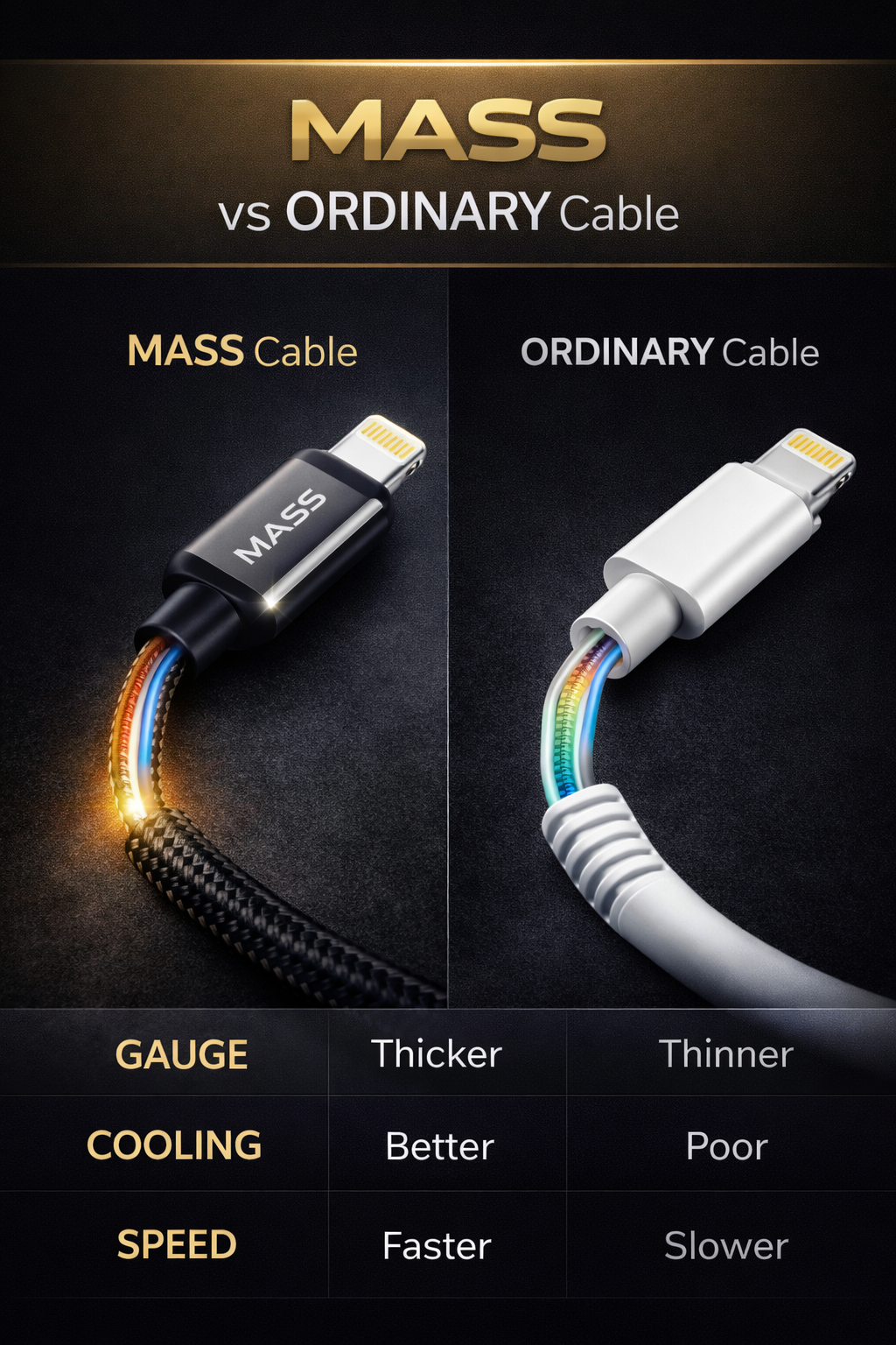 كابل شحن سريع 27 وات من النوع C إلى Lightning، بطول 1 متر، موديل: MA-10، غلاف من سبائك الزنك المقاوم، كفاءة عالية في نقل البيانات بسرعة 480 ميجابت في الثانية - ضمان محلي لمدة عام واحد