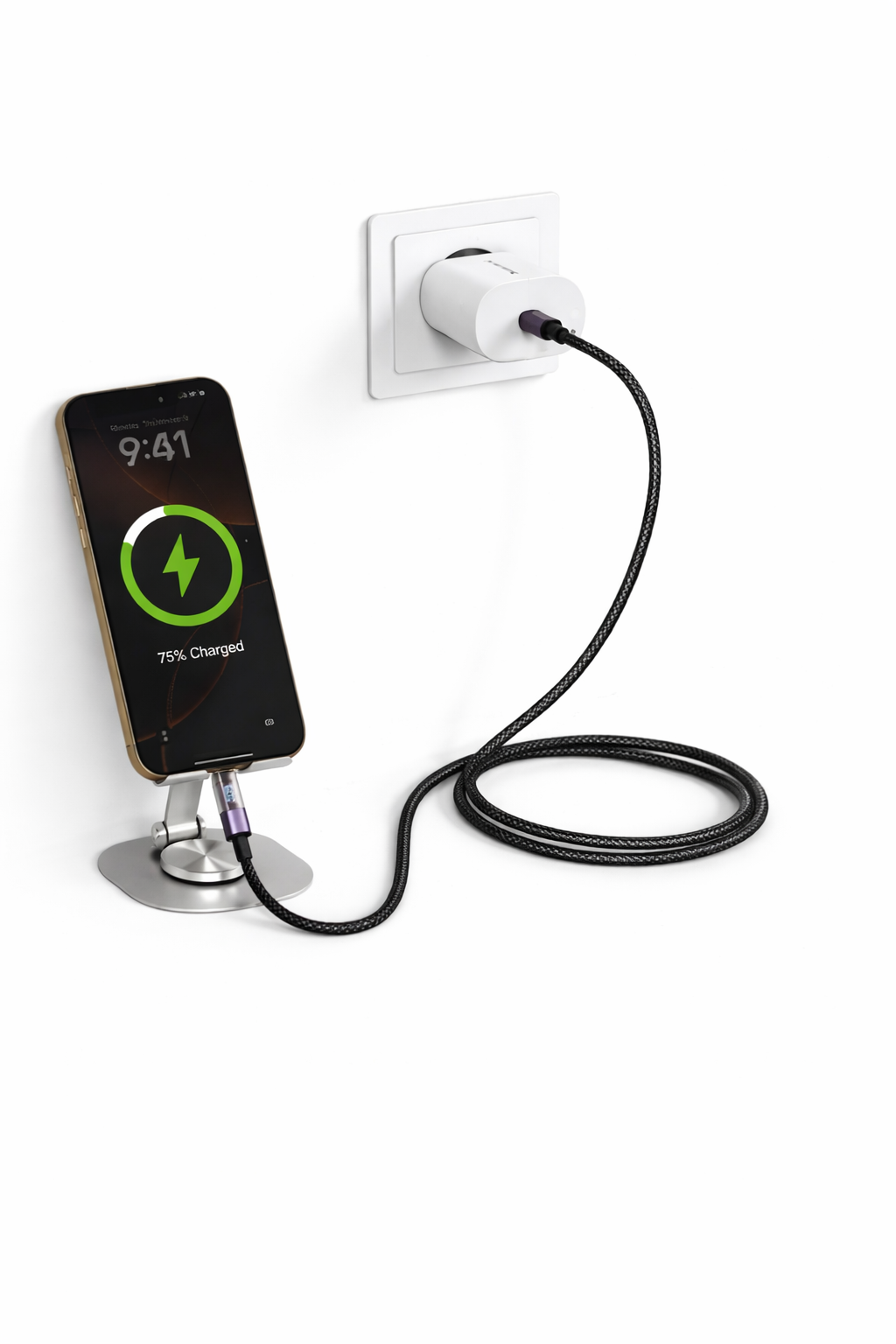 كابل Mass USB-C إلى USB-C بقوة 60 واط مع شاشة LED رقمية (1 متر) - شحن فائق السرعة، إيقاف تشغيل تلقائي - الموديل: MA-13، لأجهزة MacBook و iPad Pro بتصميم مضفر من القماش - ضمان محلي لمدة سنة واحدة
