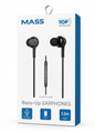 Mass Type C Earphones Model: MA-HF03 In-ear Headphones with Microphone, Nylon Braided Wired Earphones (Black) for iPhone 17/16 Plus/15 Pro/15 Pro Max Samsung S25/S24/S23 Ultra, S22/S22 Ultra, S21, A07, Redmi Note 15/14 Pro, Oneplus - 1 Year Local Warranty