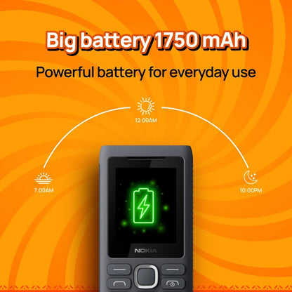 Nokia HMD  110 Power Keypad Phone |Dual SIM, Camera, Long Lasting Battery, Durable Design, Phone Talker, Wireless FM Radio, MP3 Player, MicroSD, 1-Year Local Warranty